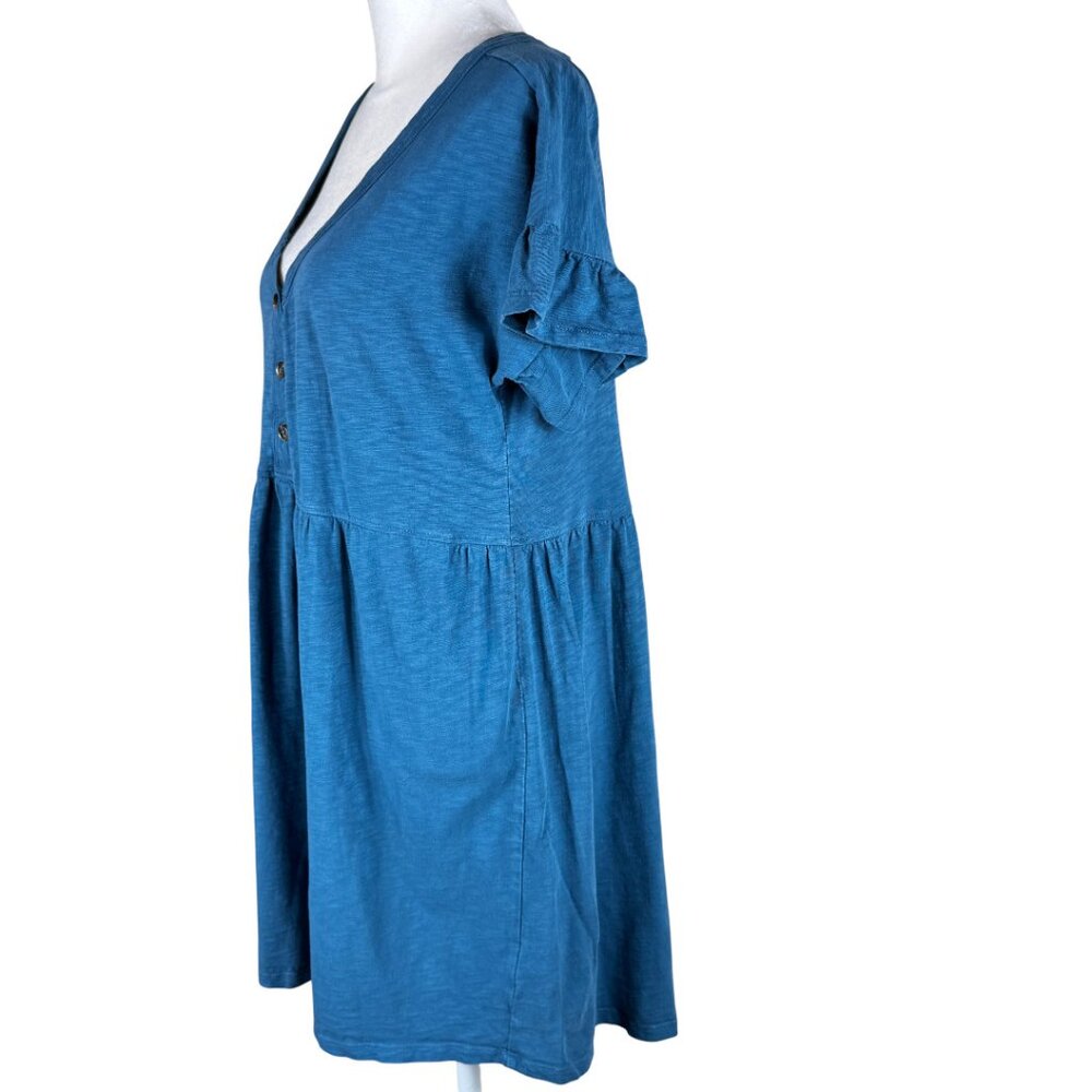Natural by KNOWN SUPPLY V-Neck Dress in Organic Cotton Size XS - Picture 5 of 11